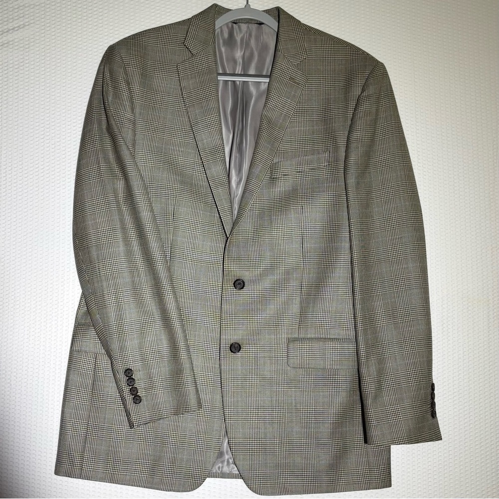 Ralph Lauren Glen Plaid & Windowpane mens 41L vintage suit coat silk/wool blazer - Picture 3 of 16